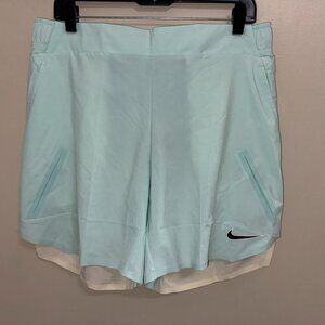 Nike Court Dri-Fit Advantage 7" Tennis Shorts Jade Ice DX5532-346 Men Size L NEW